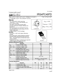 Datasheet IRG4PC40 manufacturer IRF